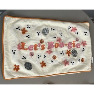 Novogratz Let's Boo-gie Ghost Throw Pillow Case Pink Orange 23" x 13.5"